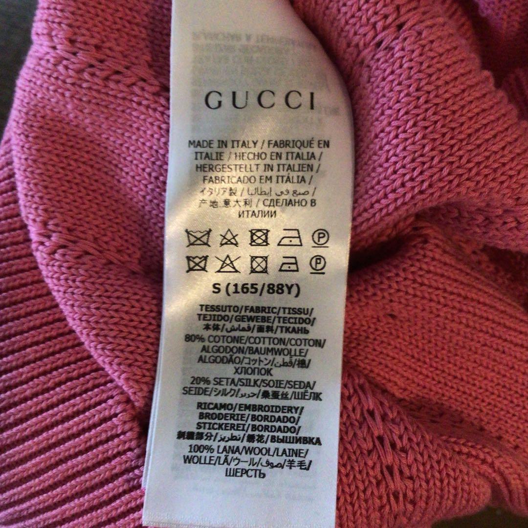 GUCCI 　コットンシルク　花柄刺繍ニット