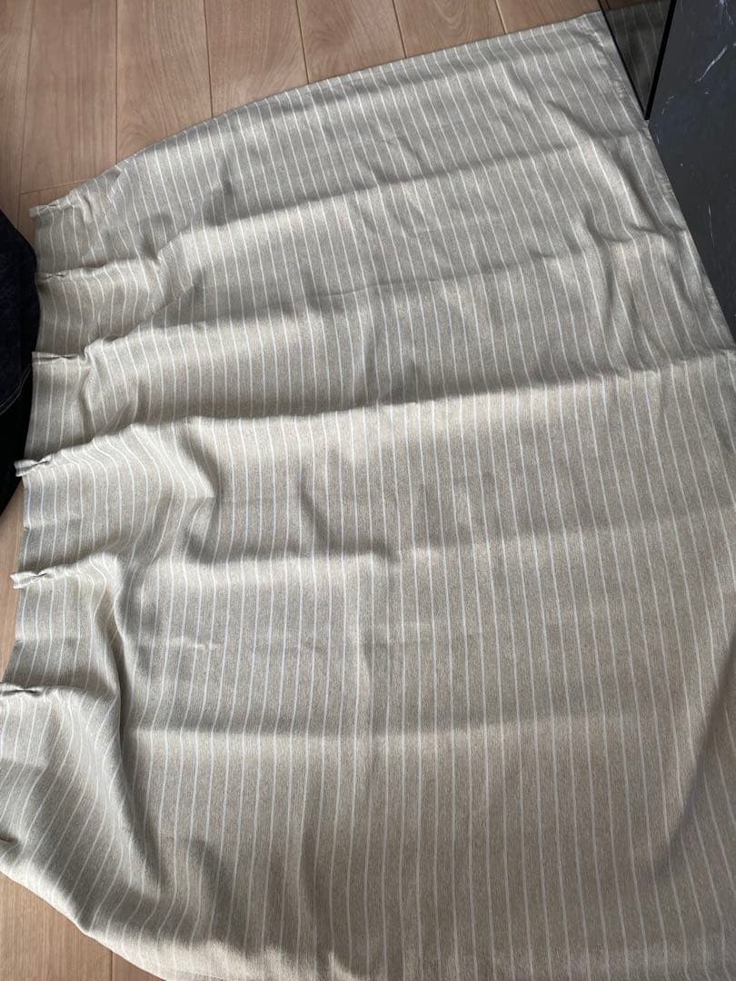 ニトリ　横ストライプ柄　遮光カーテン　2枚セット