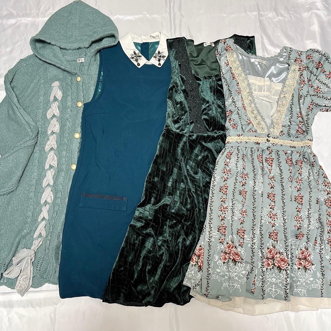 アクシーズファム　グリーン系ミント系4点セット