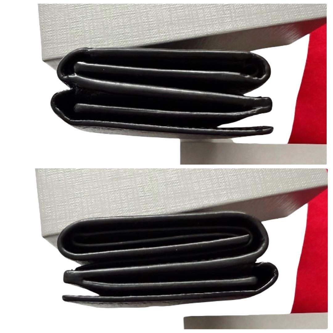 美品✨BALENCIAGAバレンシアガ財布三つ折594312カーフレザーロゴ黒