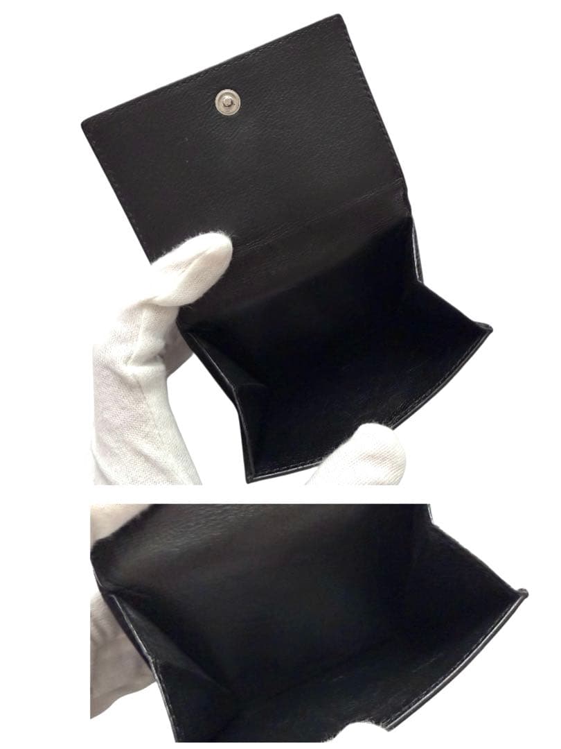 美品✨BALENCIAGAバレンシアガ財布三つ折594312カーフレザーロゴ黒