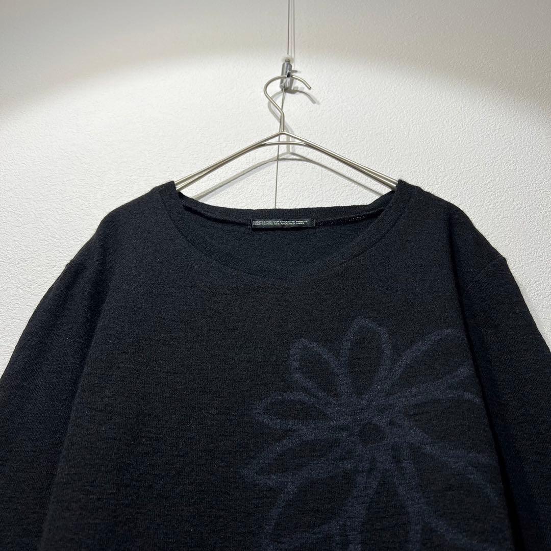 希少 美品 ワイズ ヨウジヤマモト 上質 ウール 花柄 デザイン ニット