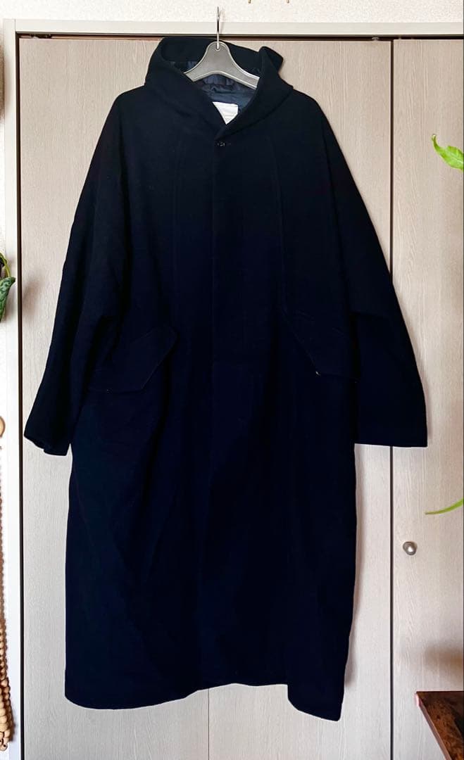 【日本製/名作】ONE fifth ウールチェスターコート ネイビー L