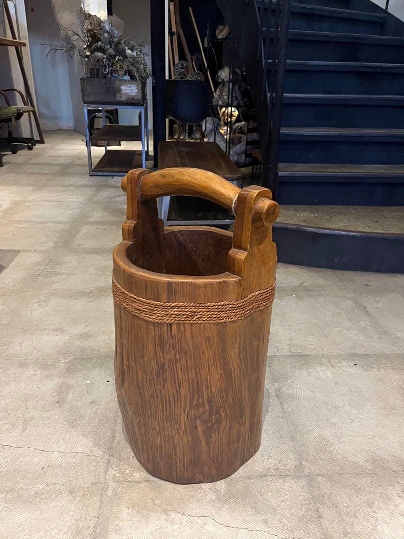 木桶　傘立て　古道具