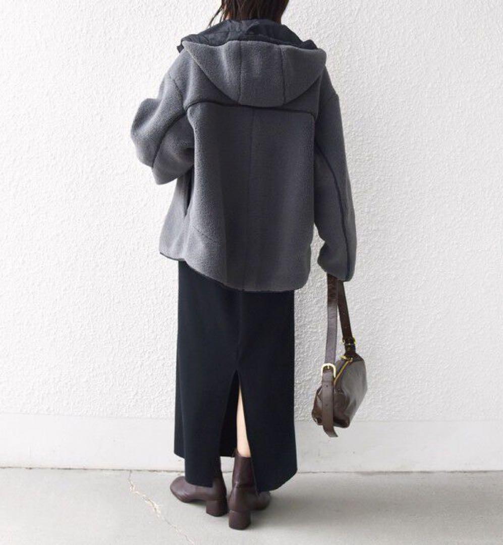 即発送★SHIPS for women【WEB限定】ボア 配色 フード ブルゾン