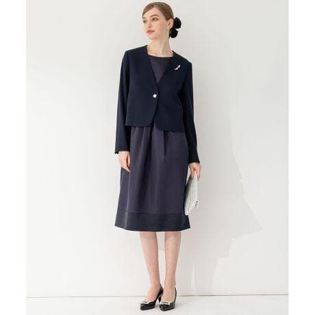 O391新品23区APPLAUDIRグログランロイヤル ドレス黒38￥33000