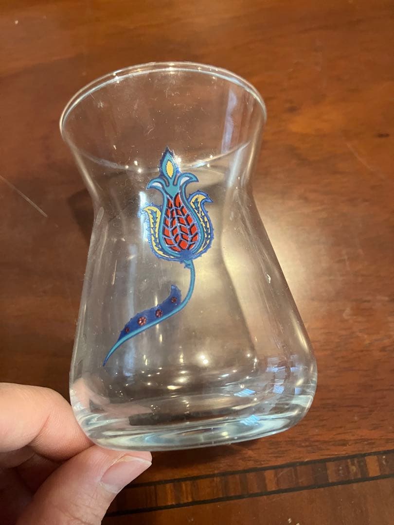 トルコ　ハンドメイド　ティーカップ&ソーサー　6客セット　おしゃれ　チャイ