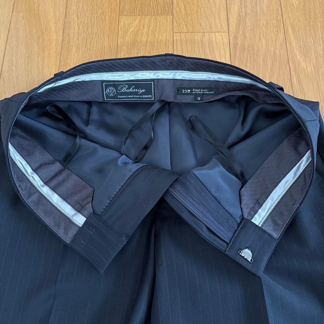 23区 パンツスーツ　ダークネイビー　ストライプ　サイズ違い　38&36