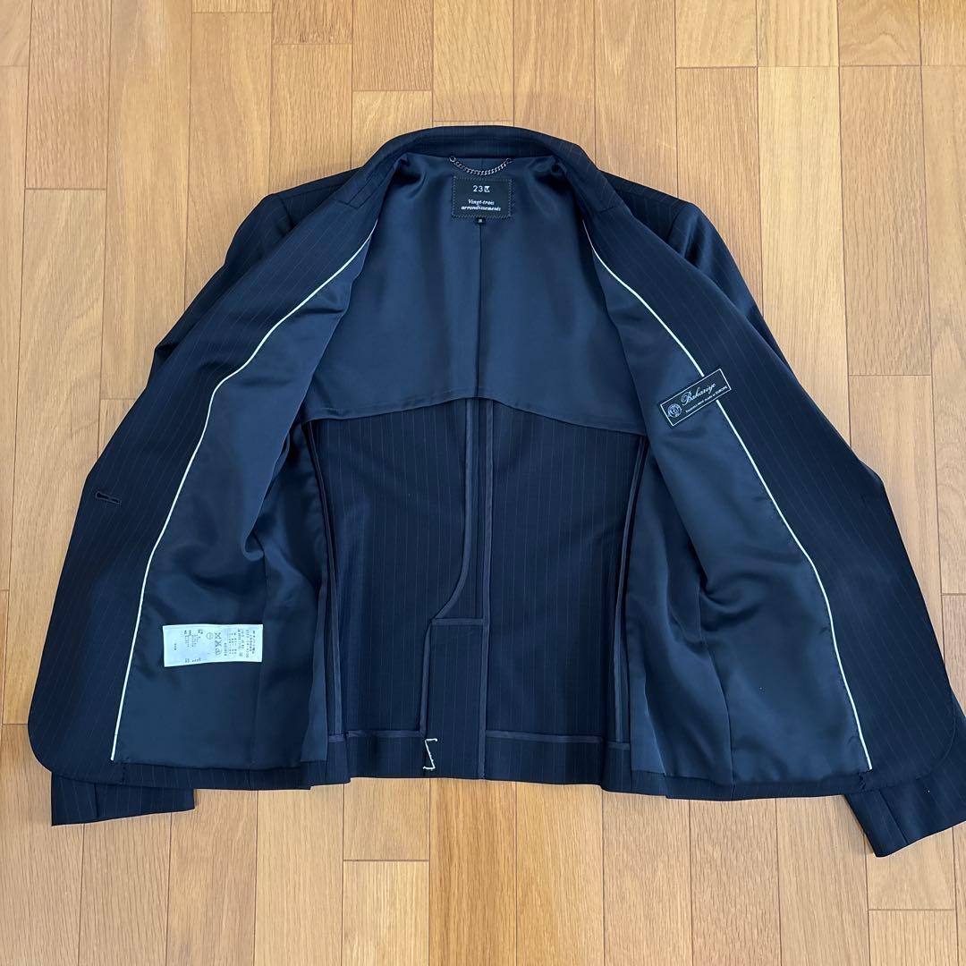 23区 パンツスーツ　ダークネイビー　ストライプ　サイズ違い　38&36