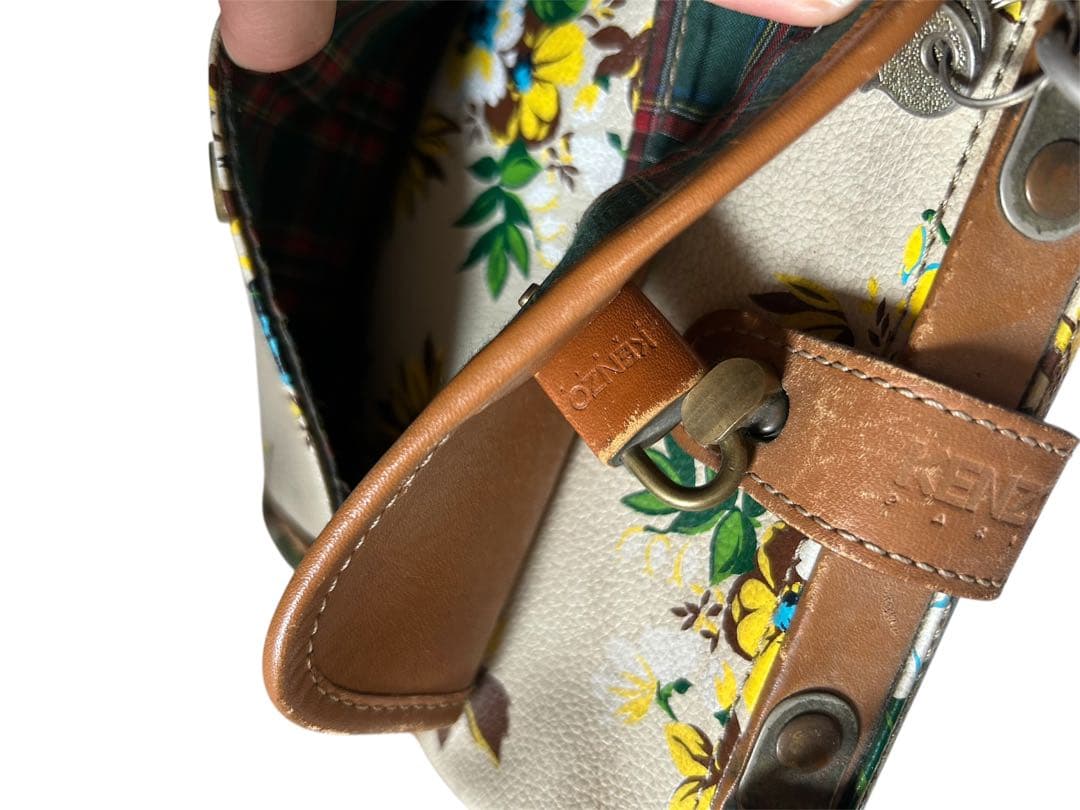 KENZO ケンゾー vintage 花柄バッグ 鍵付き 南京錠 ヴィンテージ