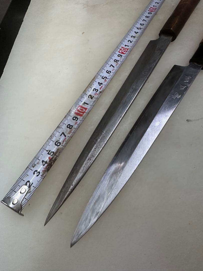 ステンレス製木製ハンドル包丁2本セット