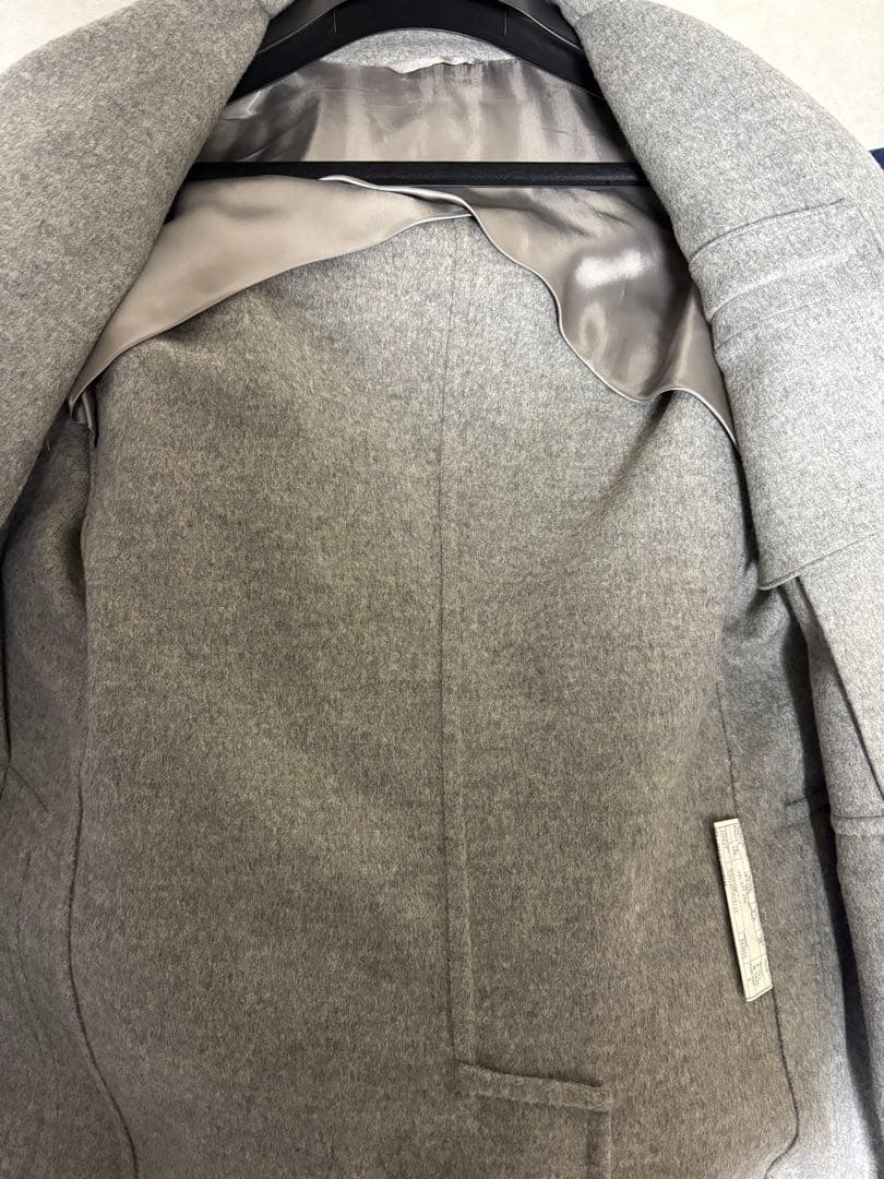 メル78230Belvest ダブルフェイスウールカシミアフランネルコート