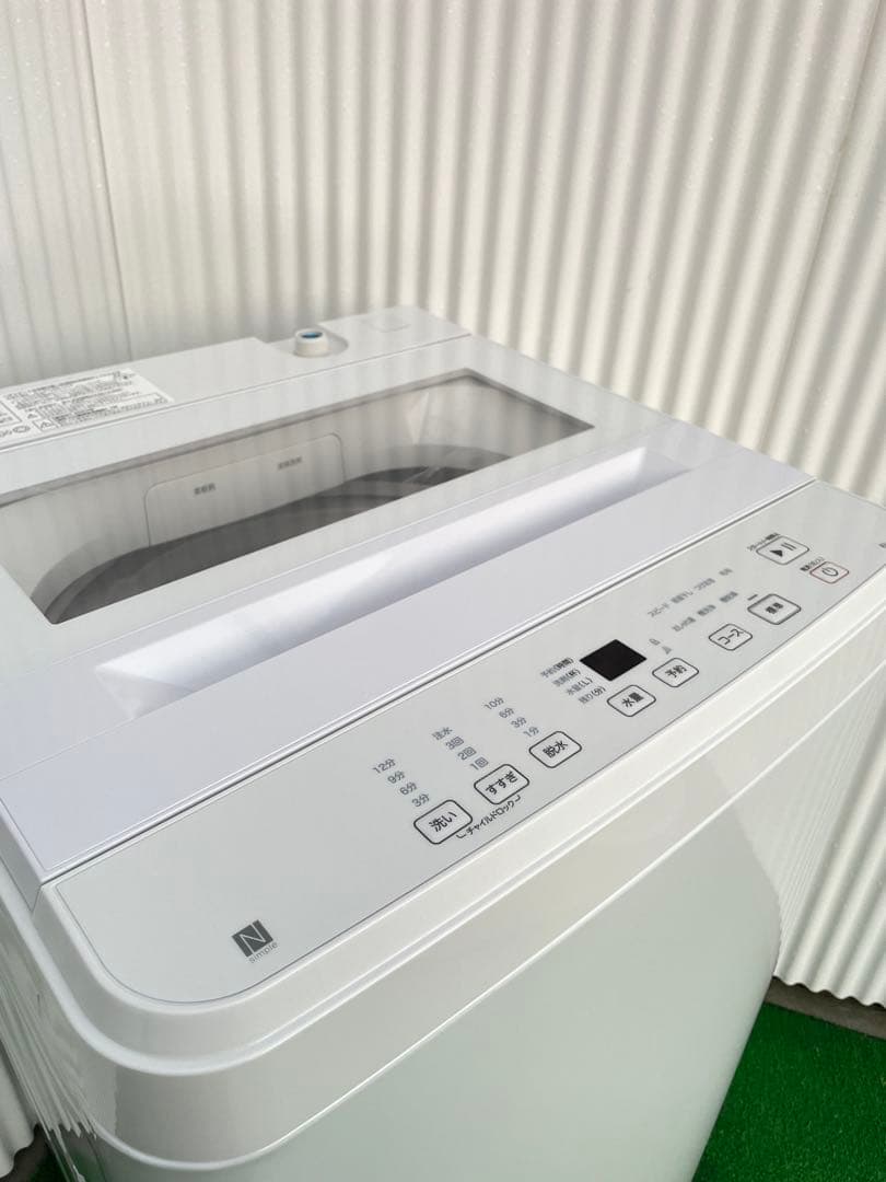 943 ニトリ おしゃれホワイトガラストップ 6kg洗濯機 高年式 取説付き
