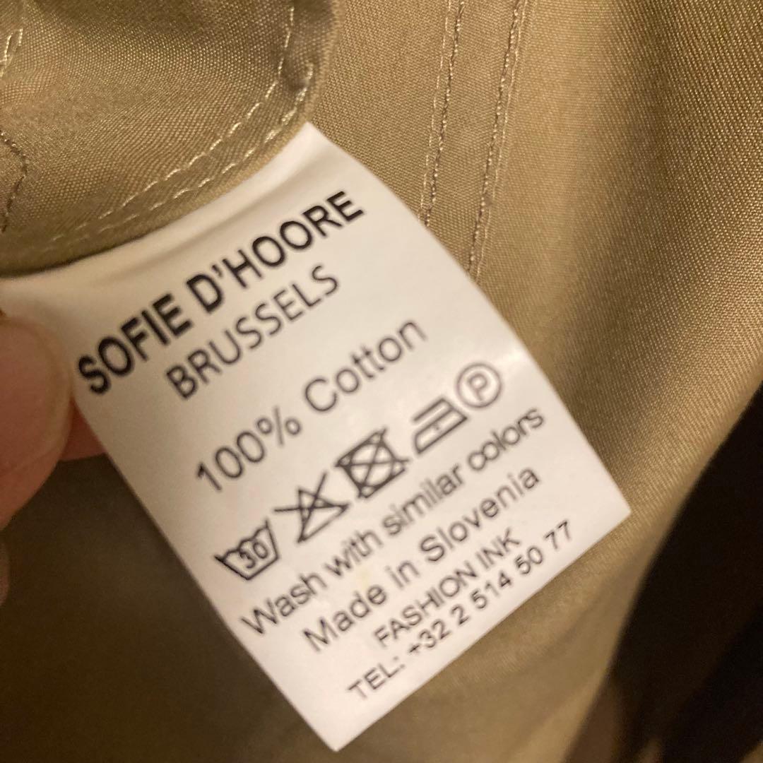 ソフィードールsofie d'hooreコットンステンカラーコートトレンチコート