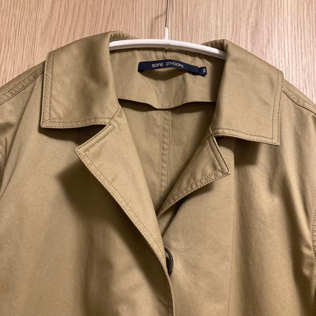 ソフィードールsofie d'hooreコットンステンカラーコートトレンチコート