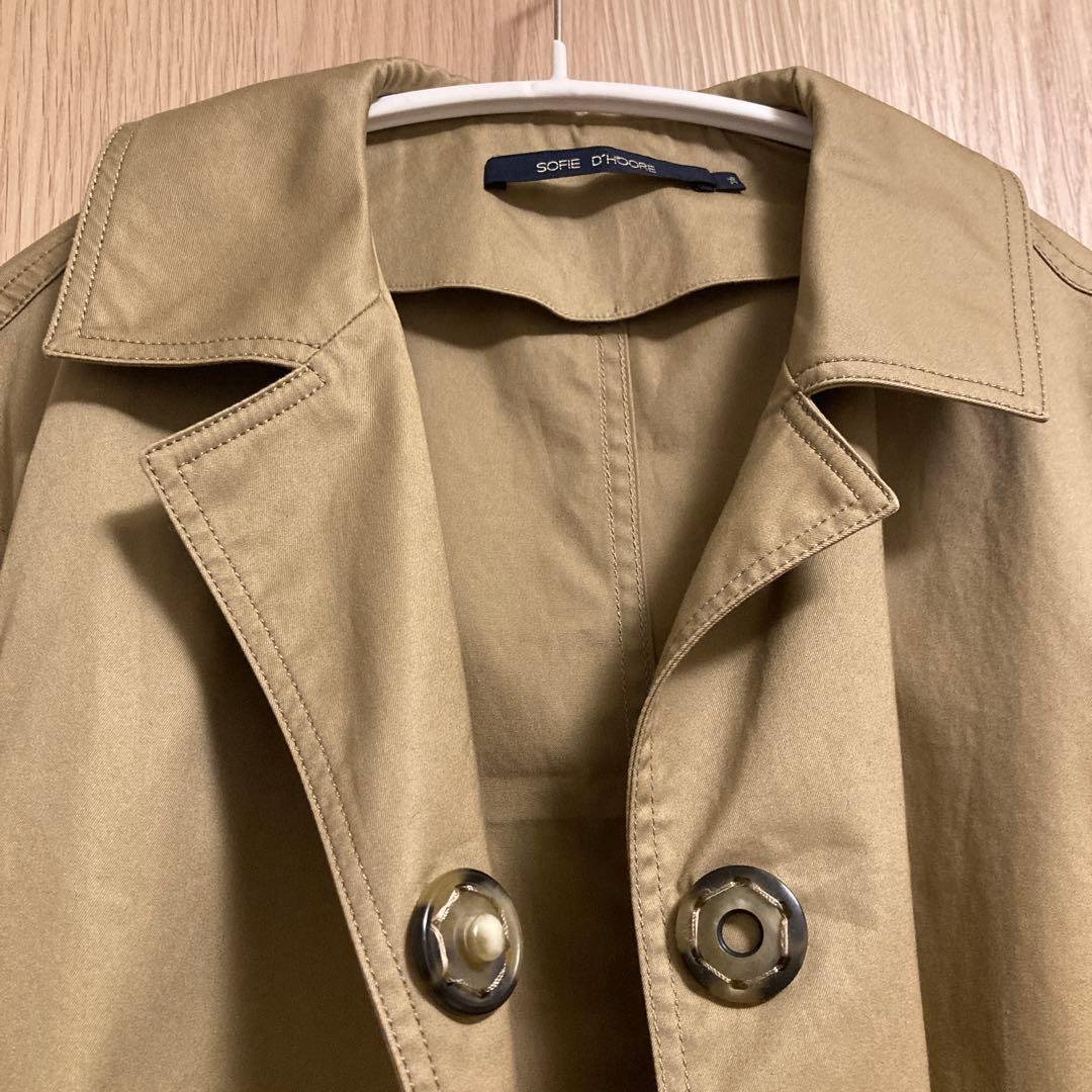 ソフィードールsofie d'hooreコットンステンカラーコートトレンチコート
