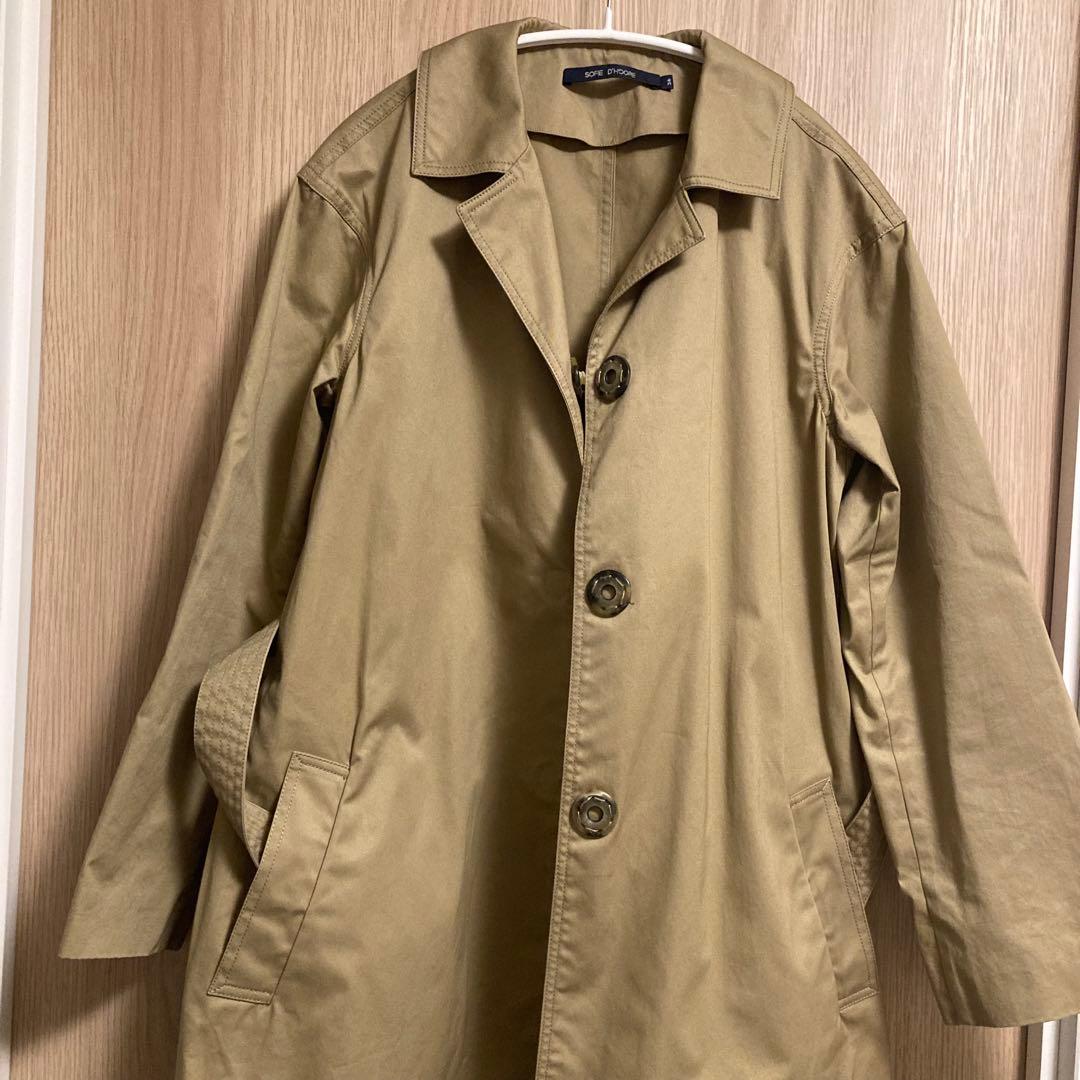 ソフィードールsofie d'hooreコットンステンカラーコートトレンチコート
