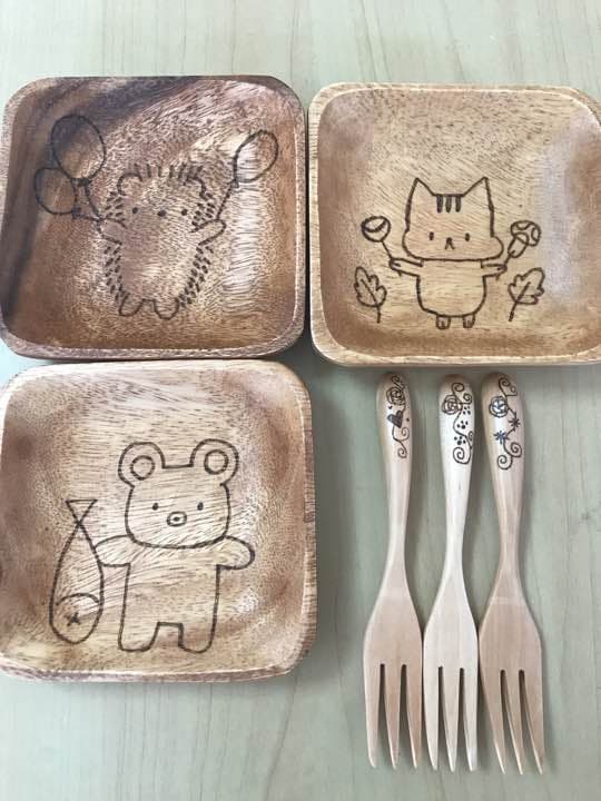 名入れお皿のサンプル♡