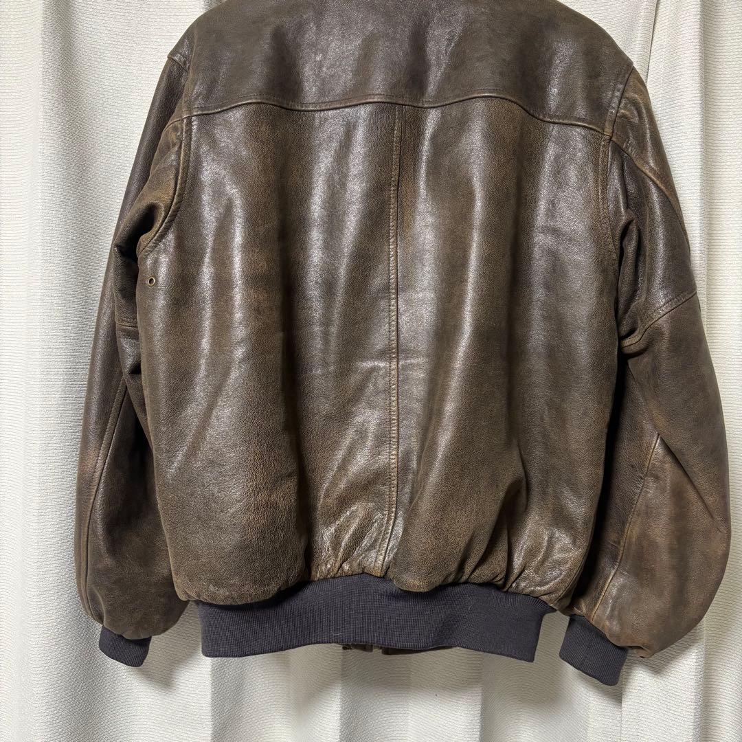 L.L.Bean レザーフライトジャケット 襟ボア G-1型　MからL相当