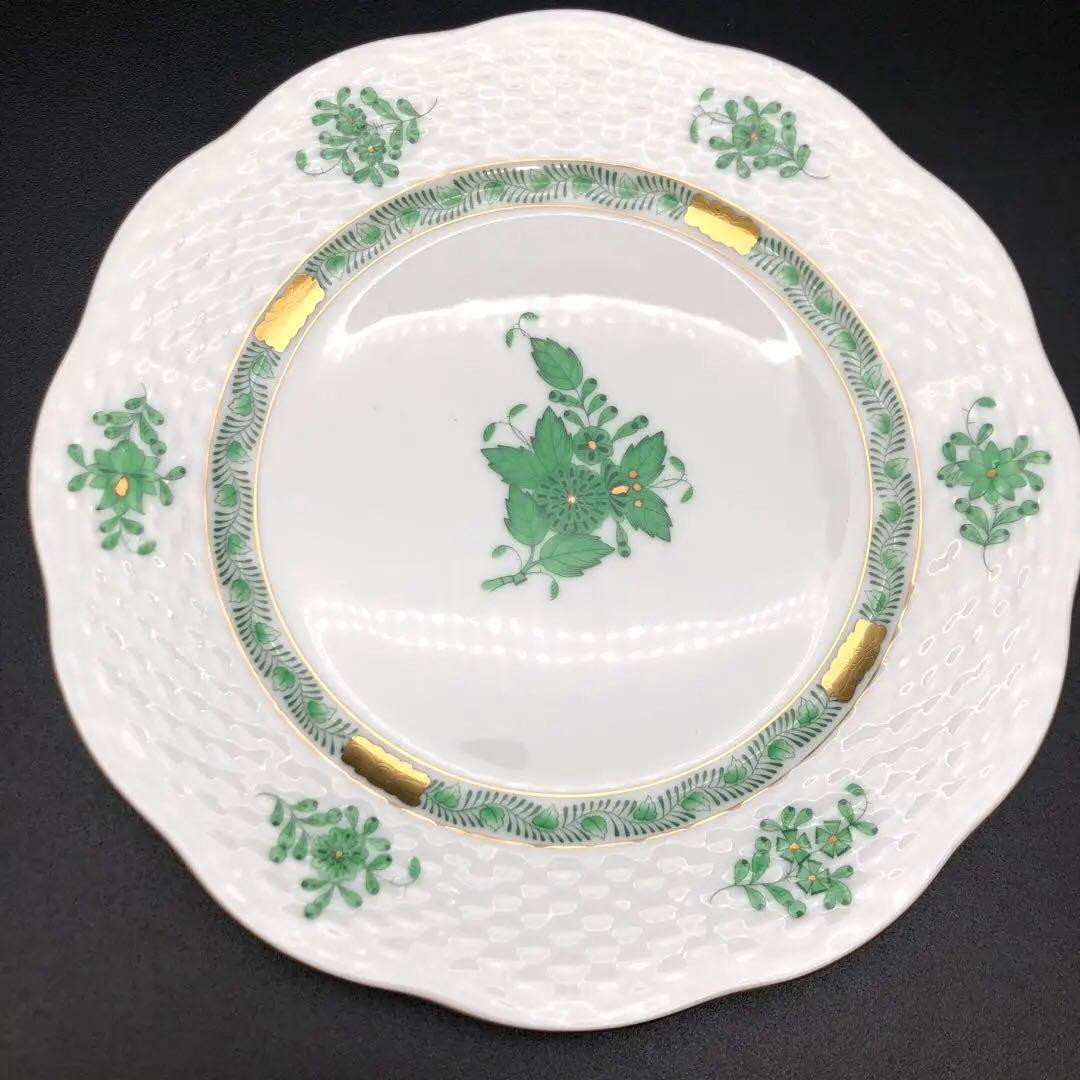 R【未使用品】HEREND ヘレンド 洋食器 ウィーンの薔薇　プレートセット