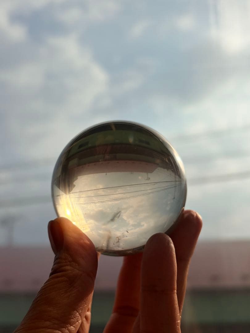 希少★澄み切ったスフィア！！コロンビア産 レムリアンシードクリスタル　Φ64