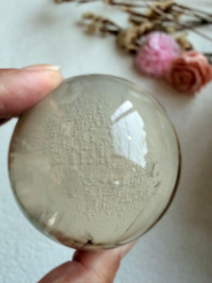 希少★澄み切ったスフィア！！コロンビア産 レムリアンシードクリスタル　Φ64