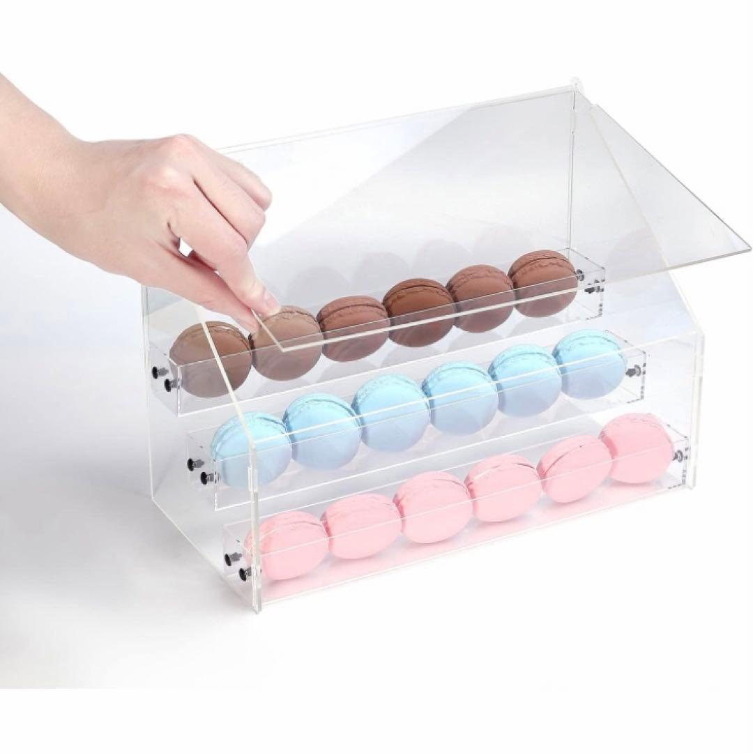 アクリル ディスプレイケースフィギュアケース 31x16x23cm三段ステージ