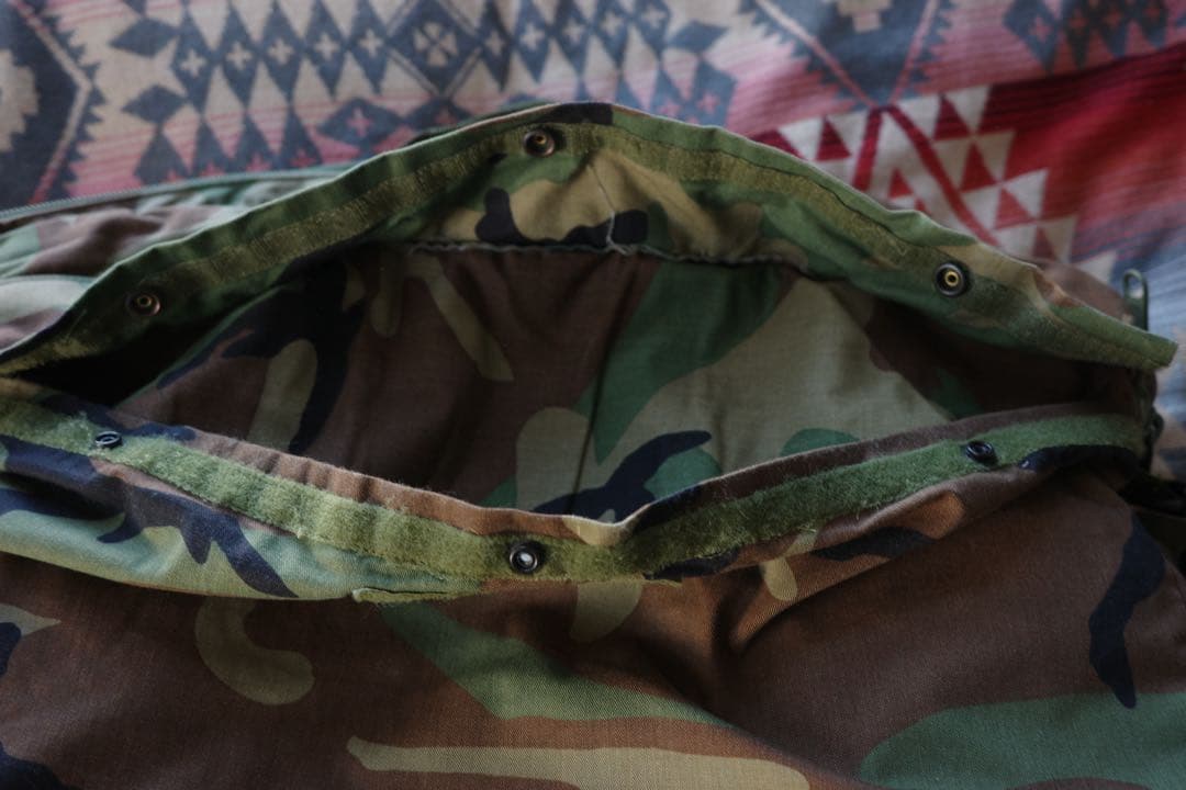 実物 USED 米軍 HGU-56/P ヘルメットバッグ ウッドランドカモ