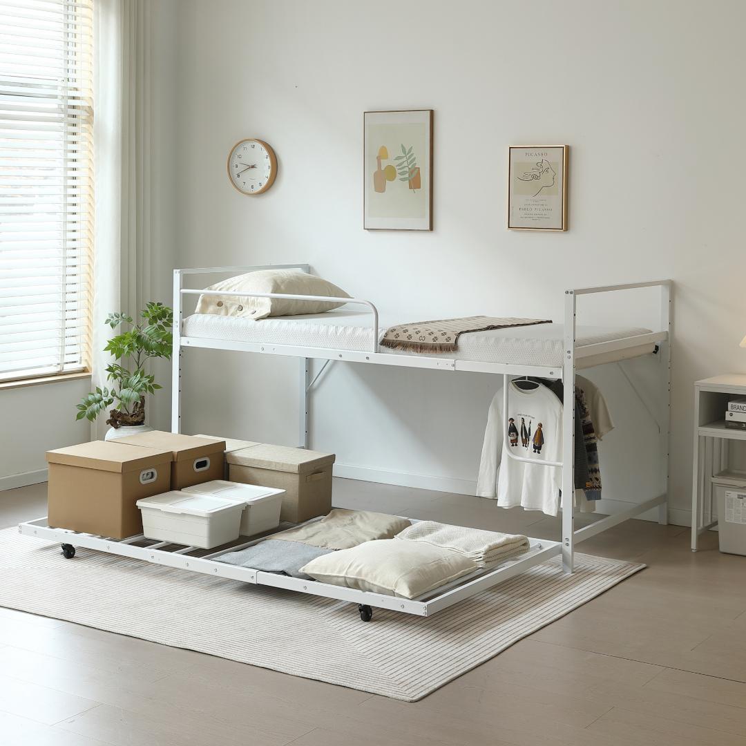 数量限定！【高さ110cm】ロフトベッド 高いベッド 親子ベッド　WHITE