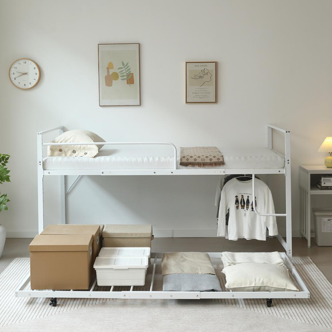 数量限定！【高さ110cm】ロフトベッド 高いベッド 親子ベッド　WHITE