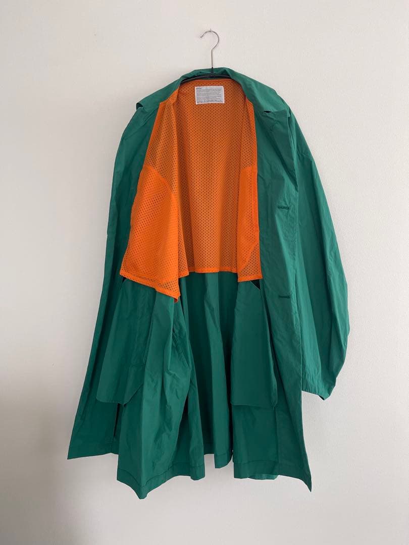 Kolor オーバーサイズ ステンカラーコート 緑　2