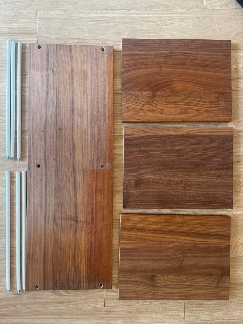 無印良品 スタッキングシェルフ・追加２段・ウォールナット材①