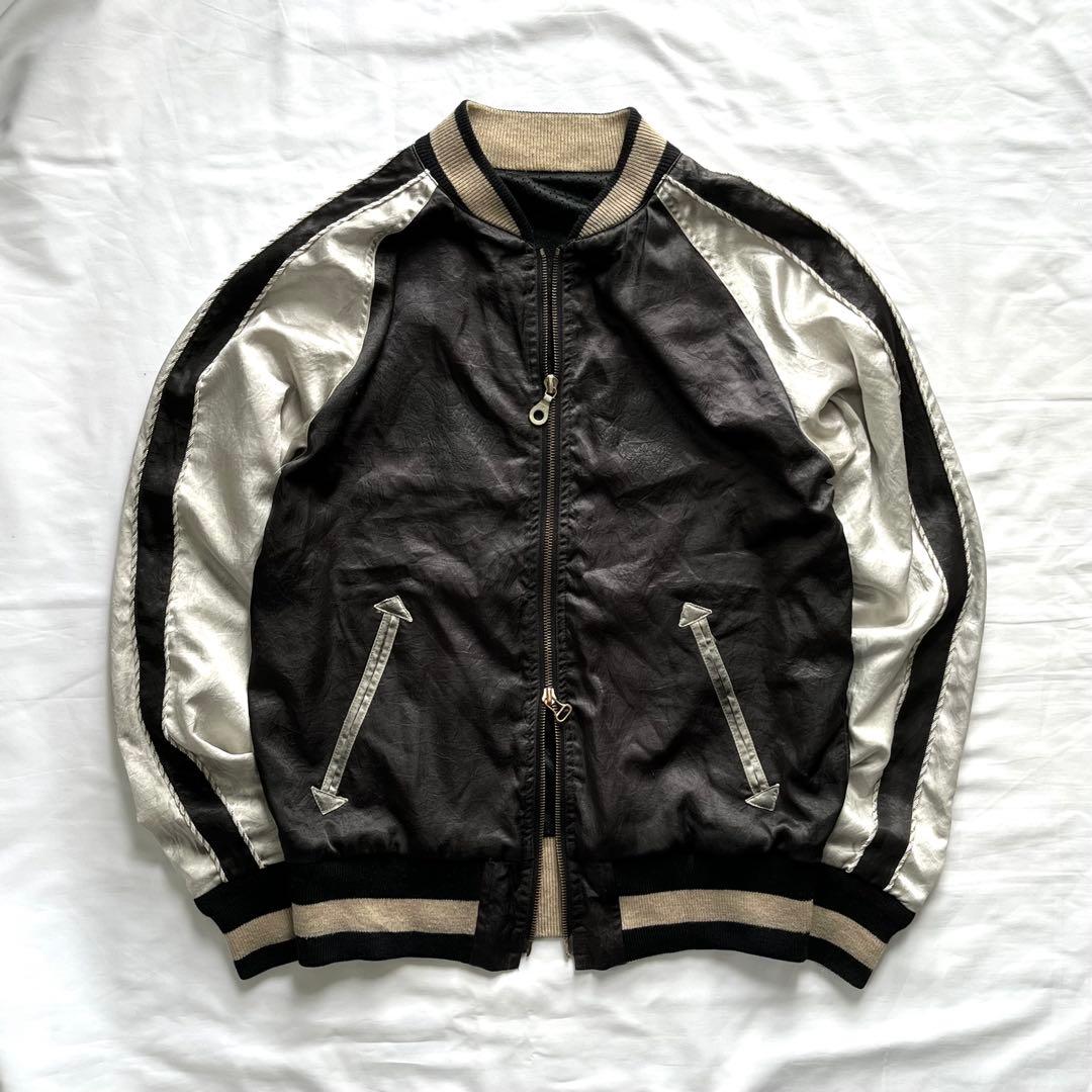 スカジャン ダブルジップ 短丈