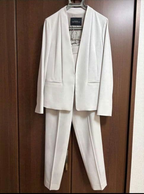 グリーンレーベルリラクシング ノーカラージャケットパンツスーツ　セットアップ