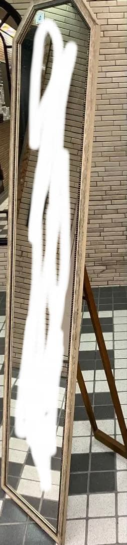 姿見　かがみ　木製フレーム 安全ミラー　アンティーク