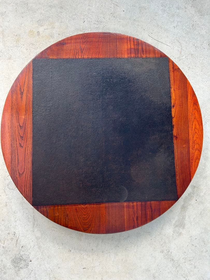 木製円形折りたたみ座卓