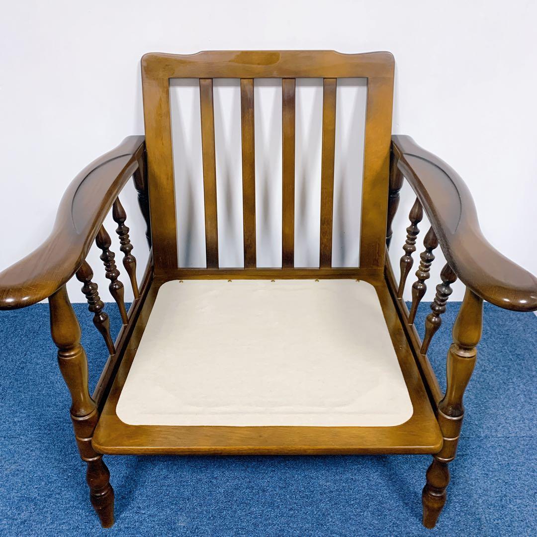 【稀少】karimoku カリモク アームチェア コロニアル フリージアグリーン