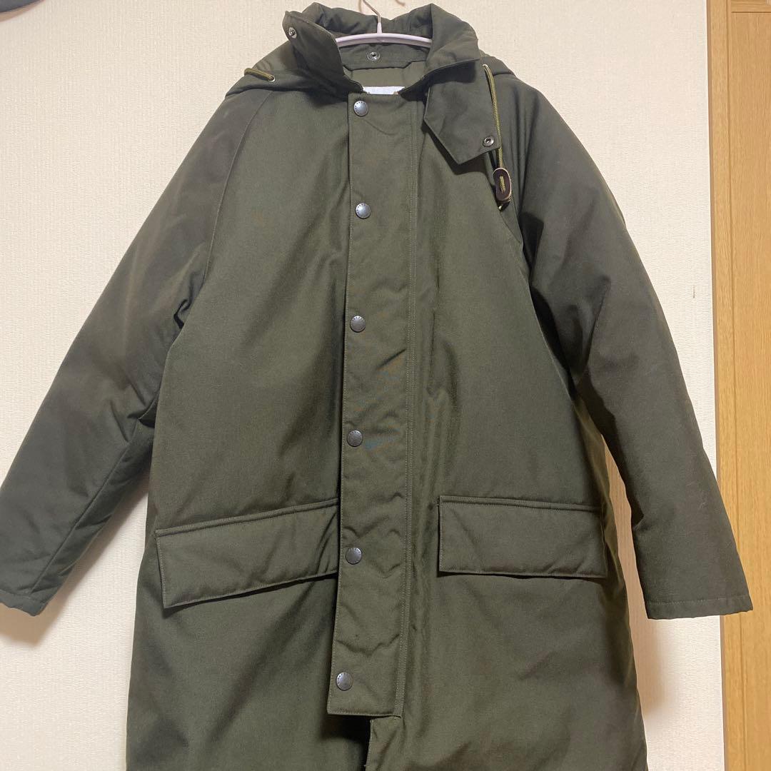 Barbour ダウンロングコート　バブアー　オリーブ　10