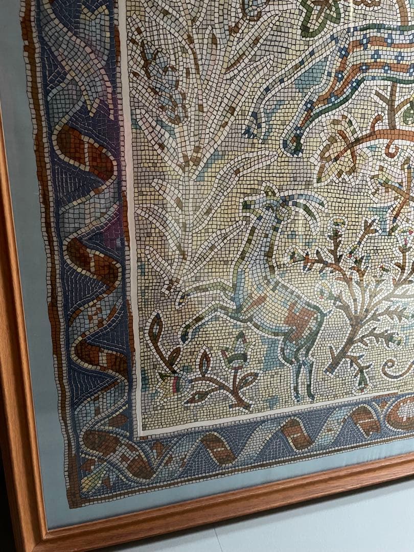 HERMES スカーフ　額装　カレ90 ペイヴメント　ヴィンテージ　アート