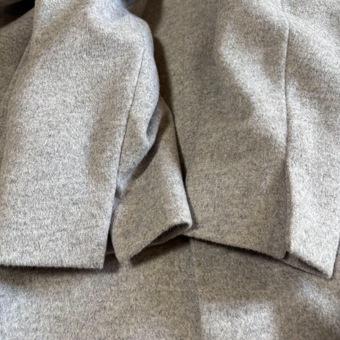 美品　23区　ウールアンゴラフーデッド ロングコート　48 大きいサイズ