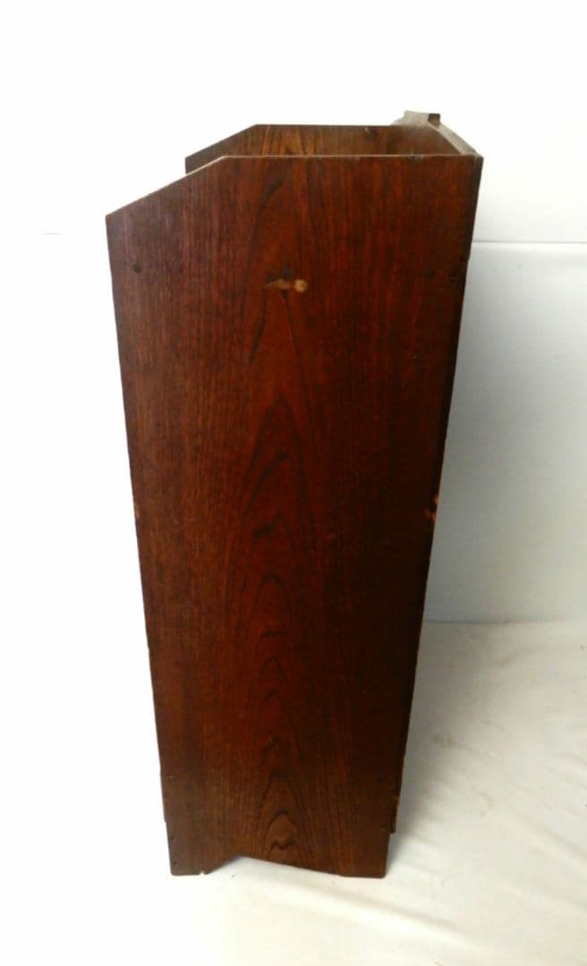 【昭和レトロ アンティーク】ヴィンテージ 木製棚 ガラスキャビネット