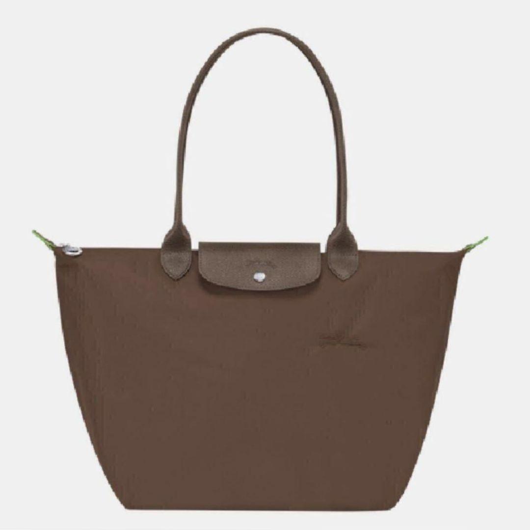 残①LONGCHAMP プリアージュ®️グリーン トートバッグ L テラ 813