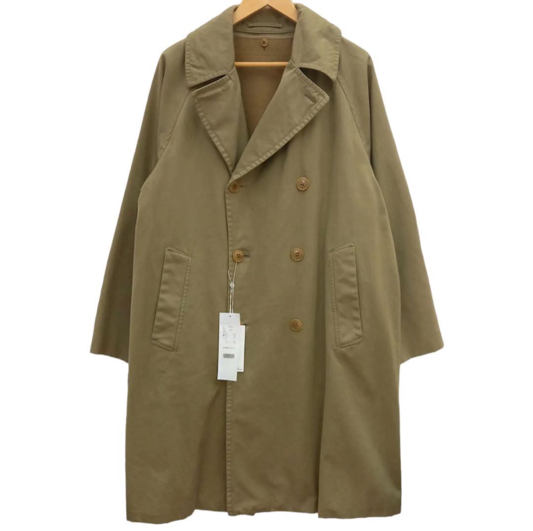 COMOLI 20AW サイズ３ コットンギャバ　ダブルブレステッドコート