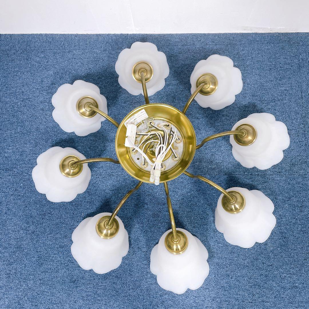 【美品】コイズミ AAN485995 アンティーク 8灯シャンデリア 照明器具