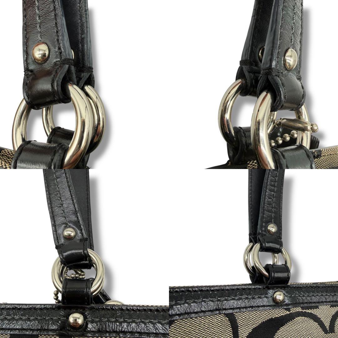 COACH コーチ トートバッグ キャンバス マザーズバッグ A4収納可能 黒