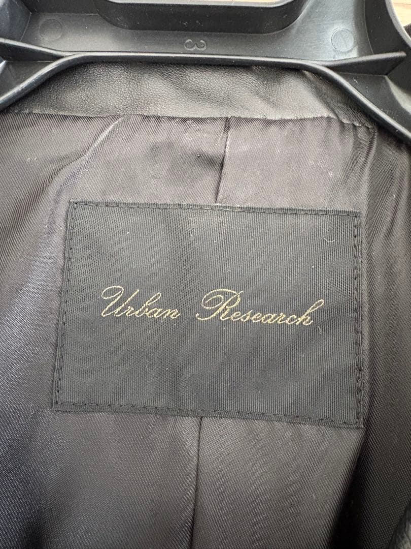 年末セール！Urban Research ブラック ダブルライダースジャケット