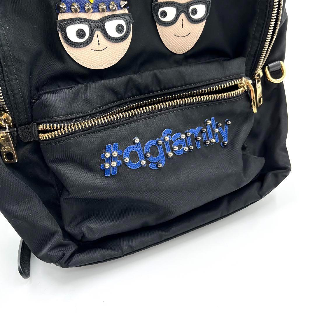 【美品・希少】ドルチェアンドガッパーナ DGファミリー リュック 黒 ナイロン