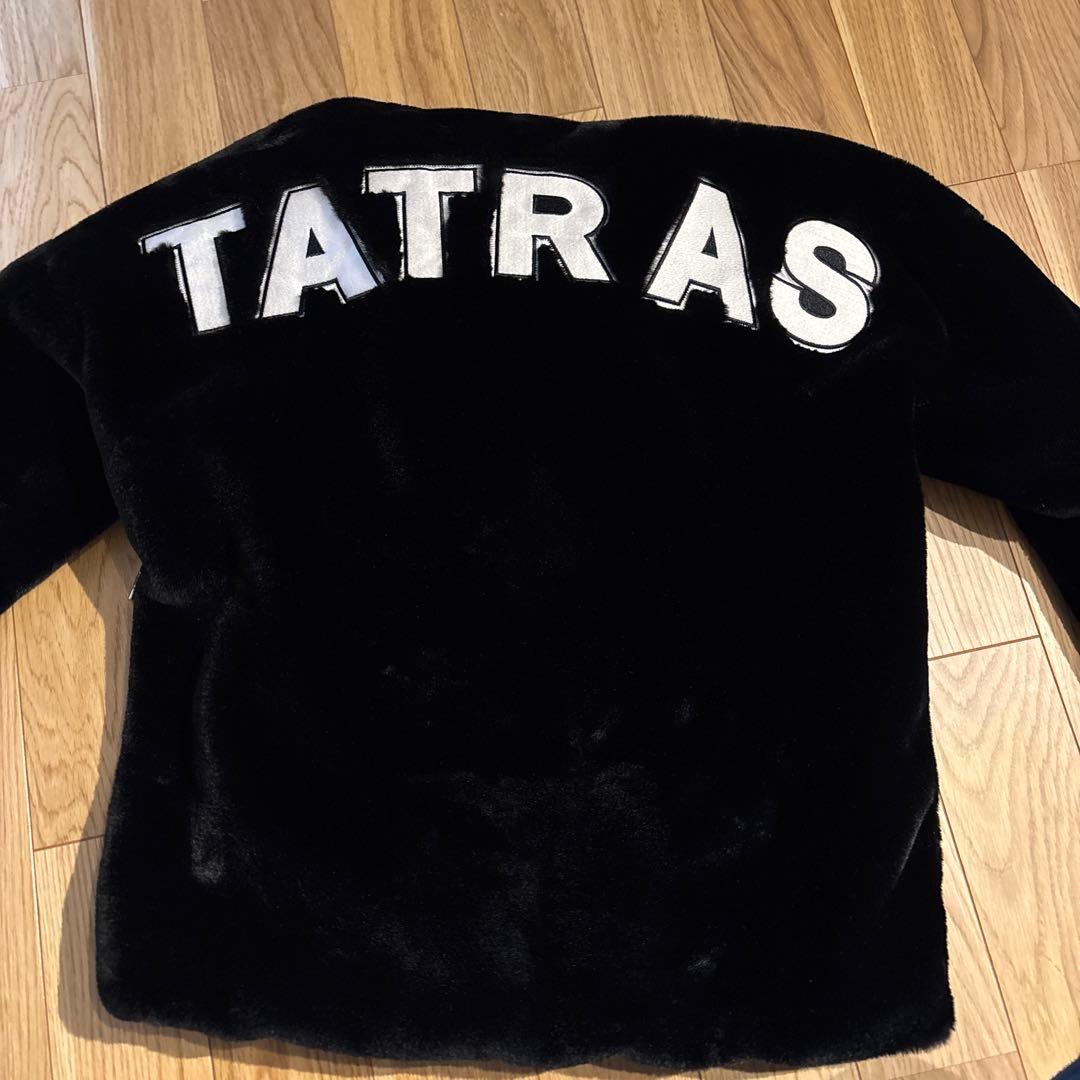 nao1120 TATRAS フード付き黒ファーコート