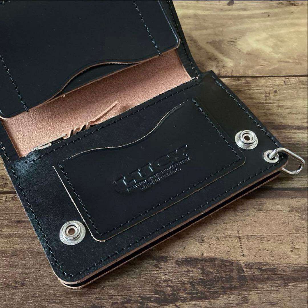 【高山道博】ミドルトラッカーウォレットアポロコンチョ【お札を折らずに収納】