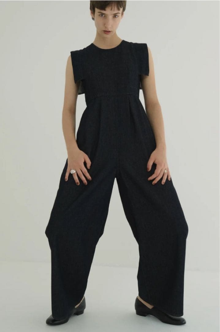 サロペット・オーバーオール・オールインワン CLANE SQUARE SLEEVE DENIM ALL IN ONE